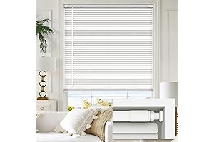 laZ Blinds No Tools-No Drill Cordless Vinyl Blinds for Windows