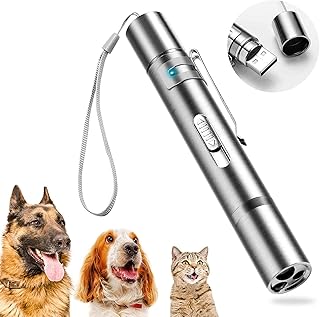 Cat Pointer Interactive Toys, Cat Chasing Toys, Pet Toys for Indoor Kitten Play Chase Exercise, USB Recharge, Cat Toy Pointer for Indoor, Cat Mouse Toys Wand Light Pet Interactive Toys