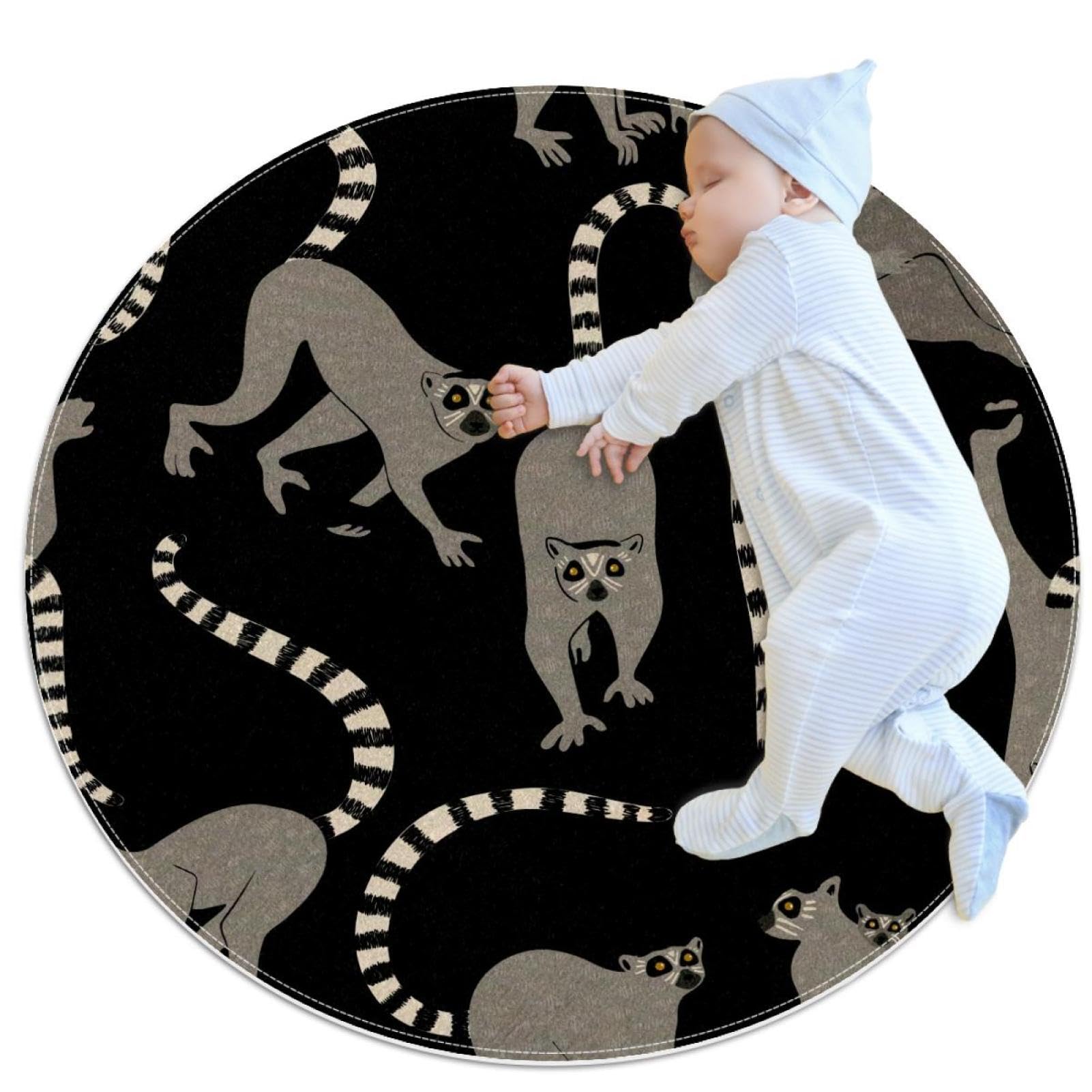 Tapis de bain antidérapant lémuriens gris : fini les glissades dans la chambre