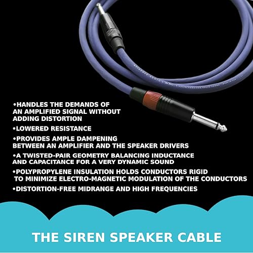 Miniatura 6 de Evidence Audio Cable de altavoz Siren II de 3 pies recto a recto de 14 pulgadas