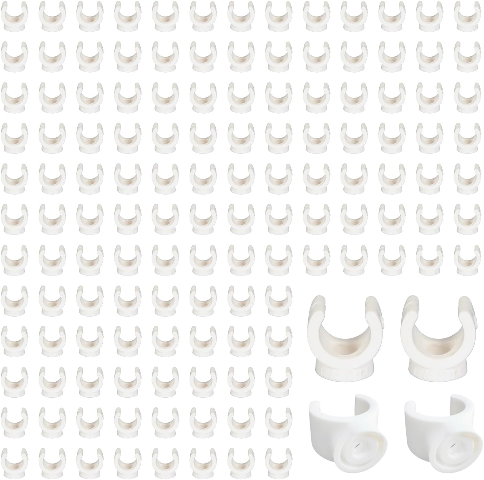 1/2 Inch PEX Pipe Clamp Clip 150 Pcs Plastic Clamps U Hook PEX Clamps PVC Water Pipe Support Holder Socket PEX Clips Hangers for Fixing Pipes