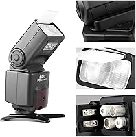 Vista 2 de Meike MK430N TTL Speedlite - Flash de montaje en zapata compatible con cámaras Nikon D7100 D5300 D5200 D3500 D3100 D600 D800 D3200 D90 D80 D300