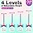 BELEEV Scooters for Kids 3 Wheel Kick Scooter for Toddlers Girls Boys, 4 Adjustable Height, Lean to Steer, Light up Wheels, Extra-Wide Deck, Easy to Assemble for Children Ages 3-12 (Blue Pink)