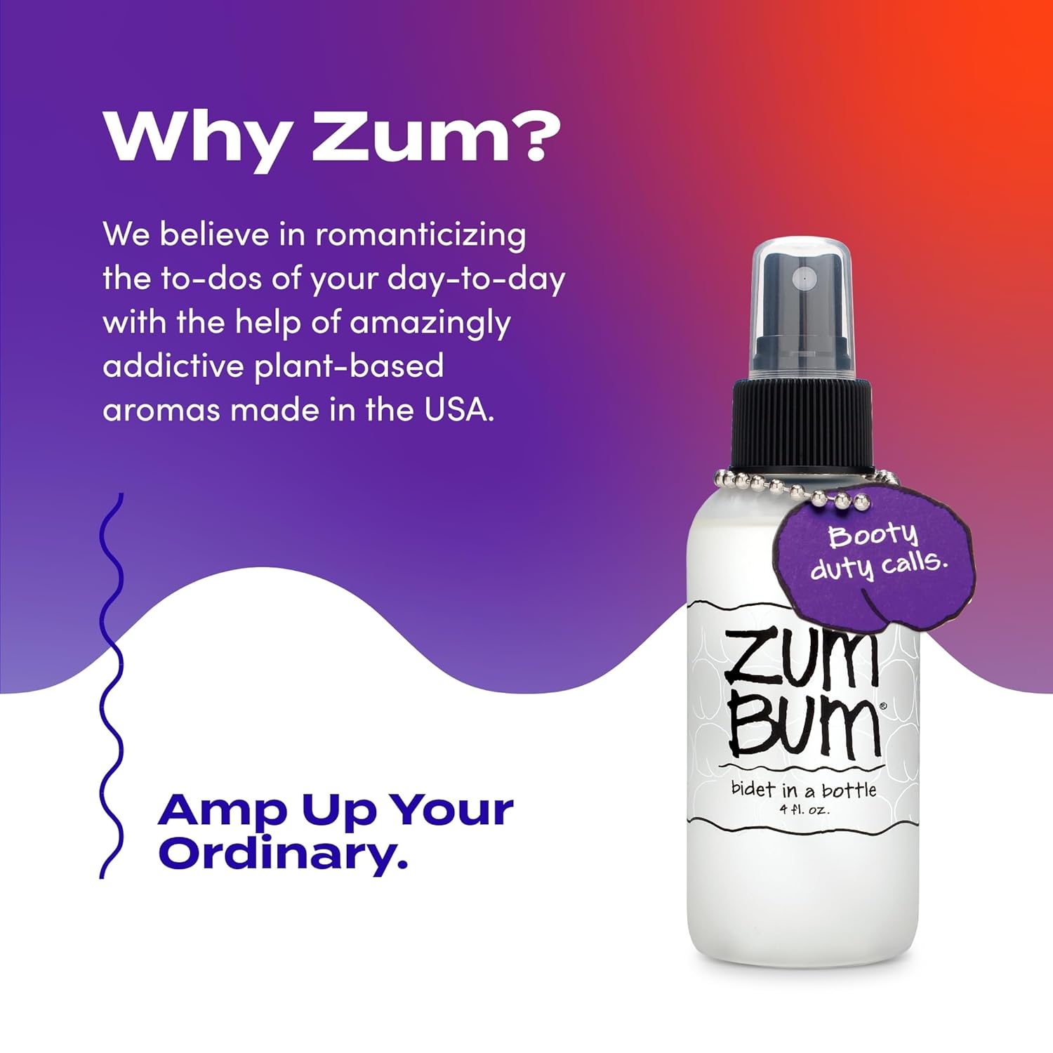 Indigo Wild Zum Bum Bidet in a Bottle - Natural, Portable Bidet - Ideal for Women & Men - Includes Witch Hazel, Vegetable Glycerin & Essential Oils - 4 fl oz (2 Pack)