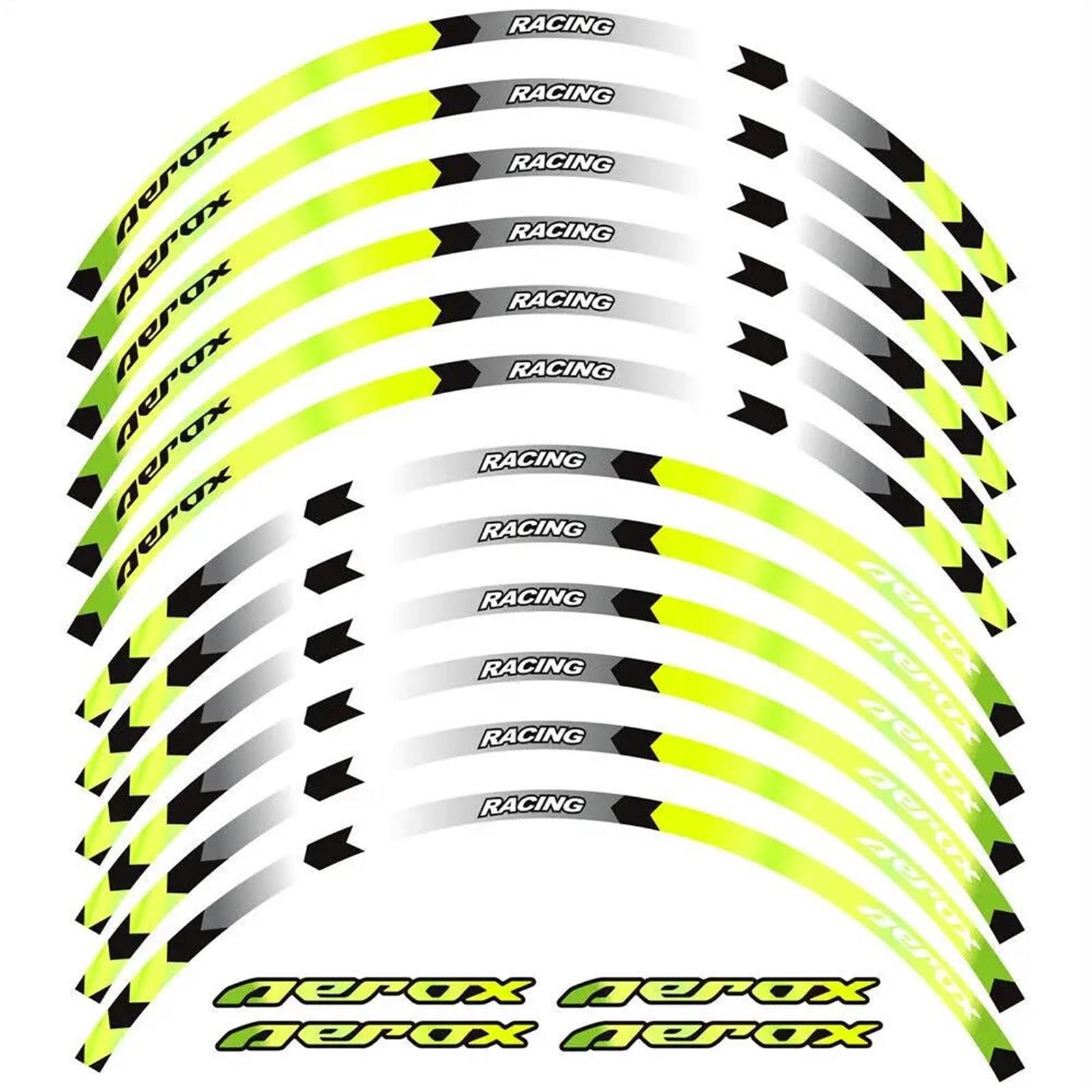 Felgenrandaufkleber Reflektierender Motorrad-Radaufkleber, Nabenaufkleber, Felgenstreifen-Klebeband, Zubehör Für NVX155 NVX 155 AEROX AEROX155 Radaufkleber(Farbe 6)