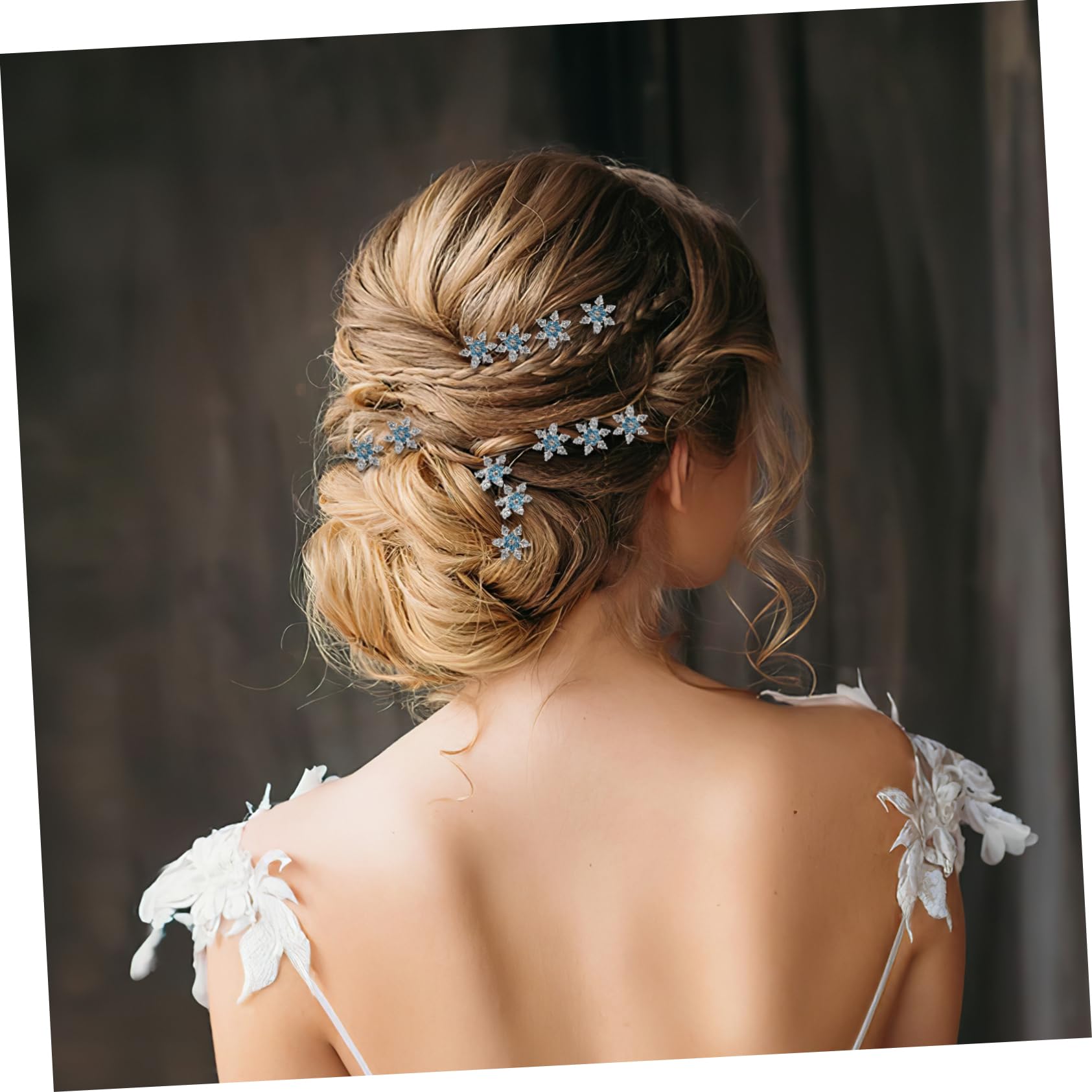 FRCOLOR 36pezzi Fermagli Forma Di Fiocco Di Accessori Per Eleganti e Alla Moda Per Donne e Spose Blu