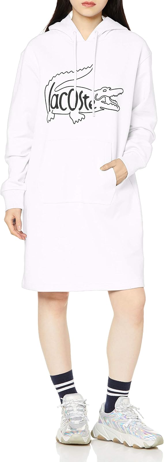 Printed Sweatshirt Hoodie Dress 