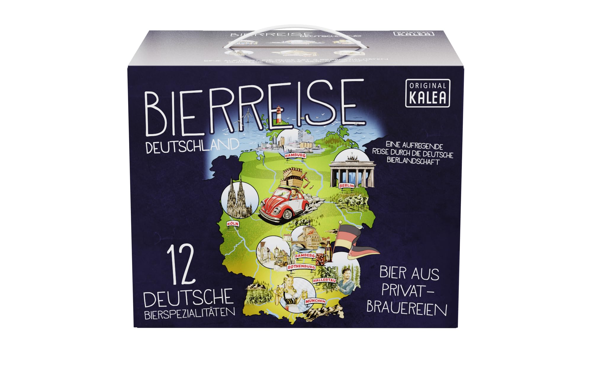 Kalea | Probierset | 12 x 0,33l unterschiedliche Biere | Bierverkostung | Biergeschenk für alle Bierliebhaber (Probierset im Schmuckkarton, Probierset im Schmuckkarton)