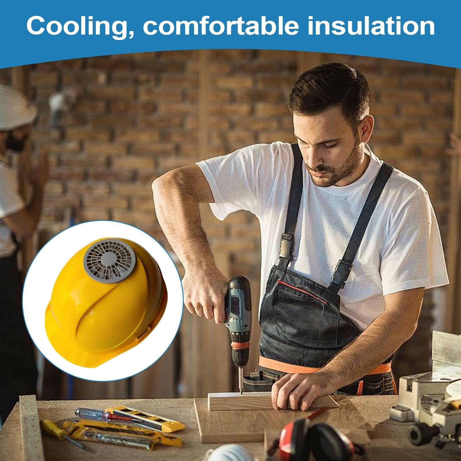 Ventilador de refrigeración para Casco Duro, Casco Duro de construcción con Ventilador, Dispositivos personales Transpirables