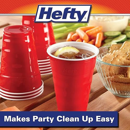 Miniatura 3 de Hefty Easy Grip - Vasos fríos de plástico desechables, color rojo, 18 onzas, 50 unidades (paquete de 2)