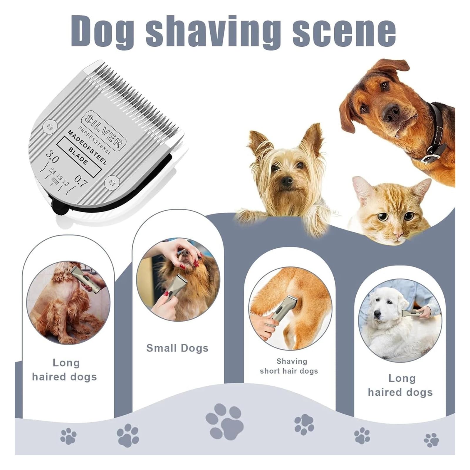 Compatible Con Wahl, Cortapelos 5 En 1, Compatible Con Bravura, Cortapelos for Perros, Cuchillas De Repuesto, | 4pcs