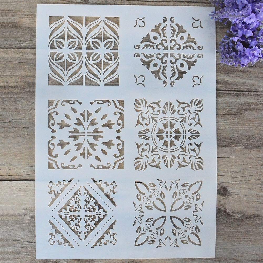 DIY Decorative Stencil Template for Painting on Walls Furniture Crafts A4 Size ST213049