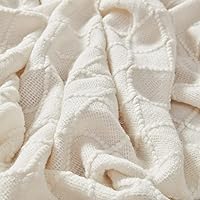 Vista 183 de inhand Knitted Throw Blankets for Couch and Bed, Soft Cozy Knit Blanket with Tassel, Black Lightweight Decorative Blankets and Throws, Farmhouse