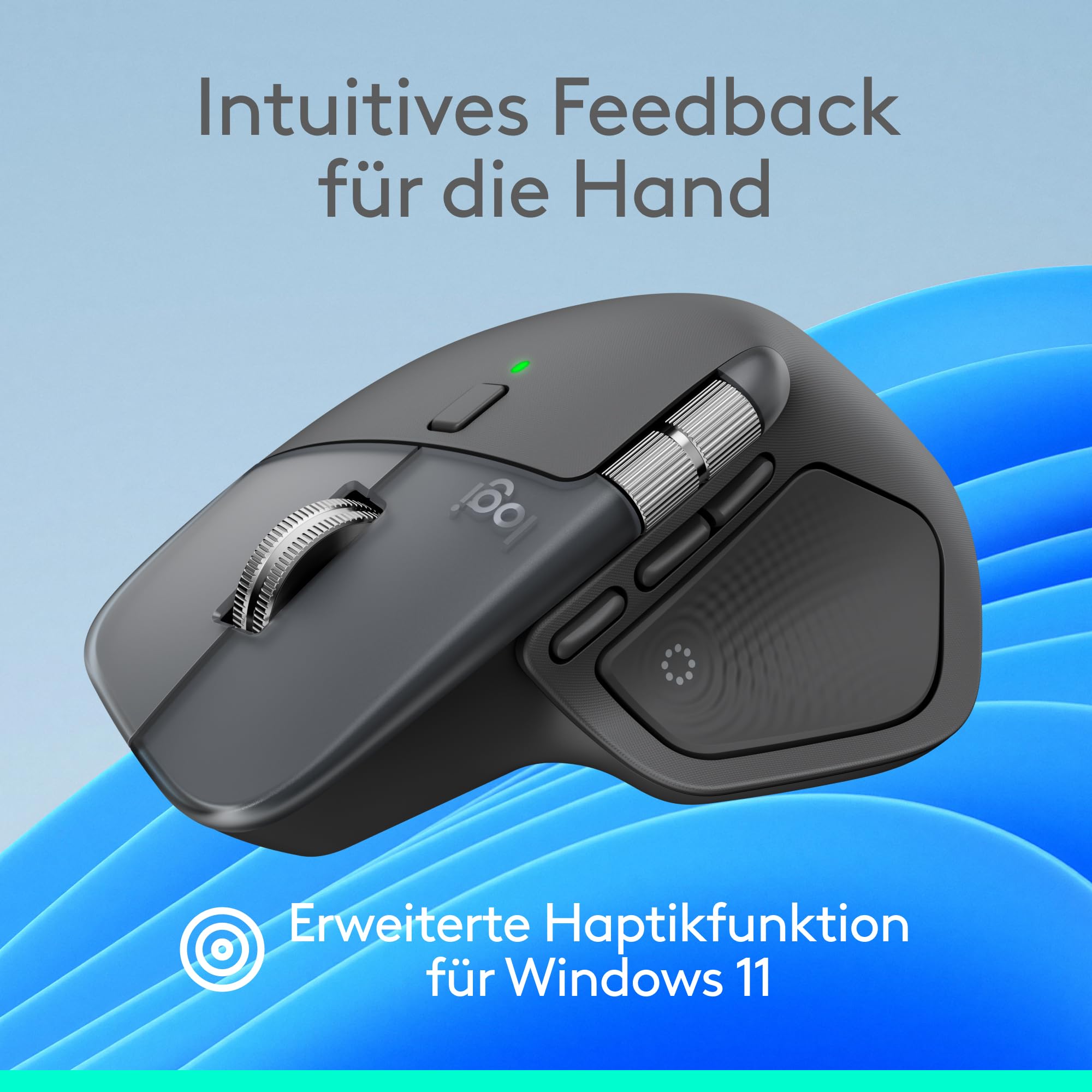 Logitech MX Master 4 for Business, kabellose Maus mit leisen Klicks, 8K DPI, MagSpeed-Scrollrad, Logi Bolt Empfänger, Bluetooth, Actions Ring, Haptik, Aufladen über USB-C – Grafit