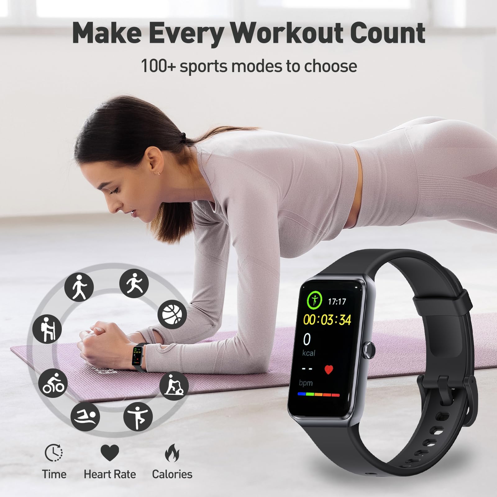 Fitness Tracker (nero)