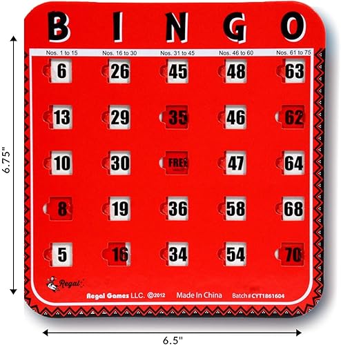 Miniatura 5 de Regal Bingo - Paquete de expansión de tarjetas de bingo familiar, rojo, 8 tarjetas