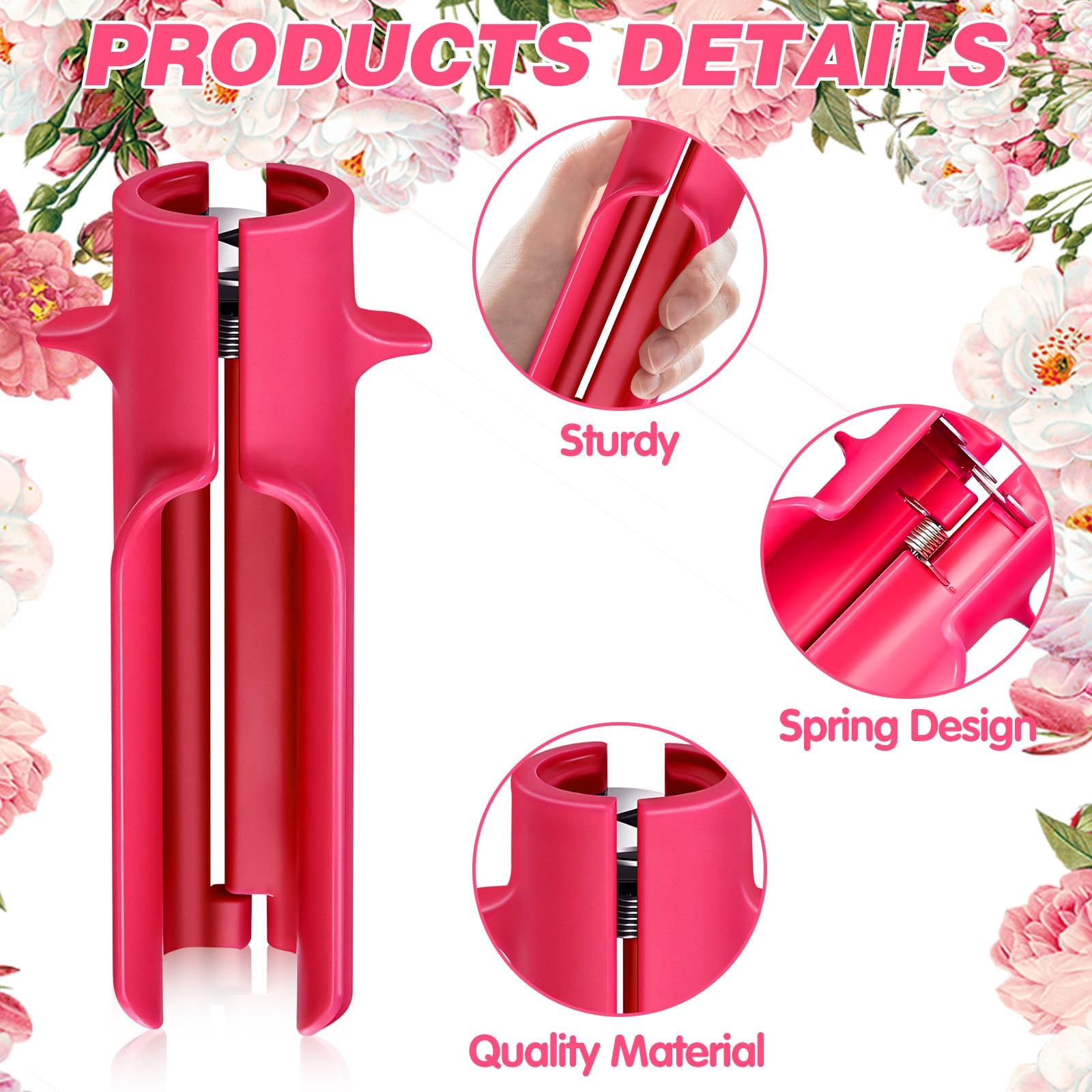 Rose Stem Thorn Stripper Tool Thorn Remover Leaf Stripper Tool, Flower Cleaner Cutter Rose Red - Image 3