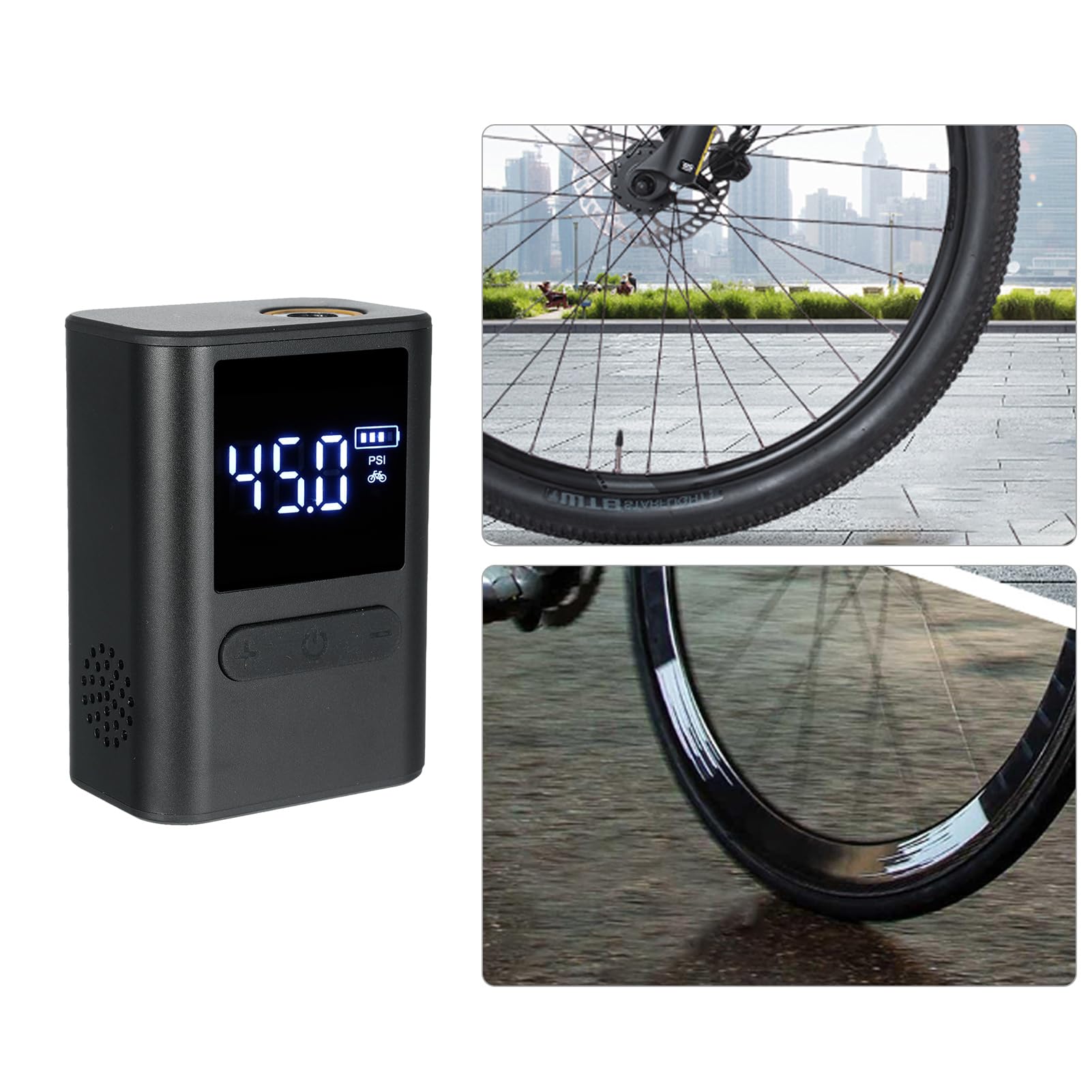 HUIOP Pompka rowerowa Elektryczna pompka rowerowa Przenośna pompka do opon Rowerowa pompa powietrza Wysokie ciśnienie 100 PSI 1000 mAh Mini pompa rowerowa Coc