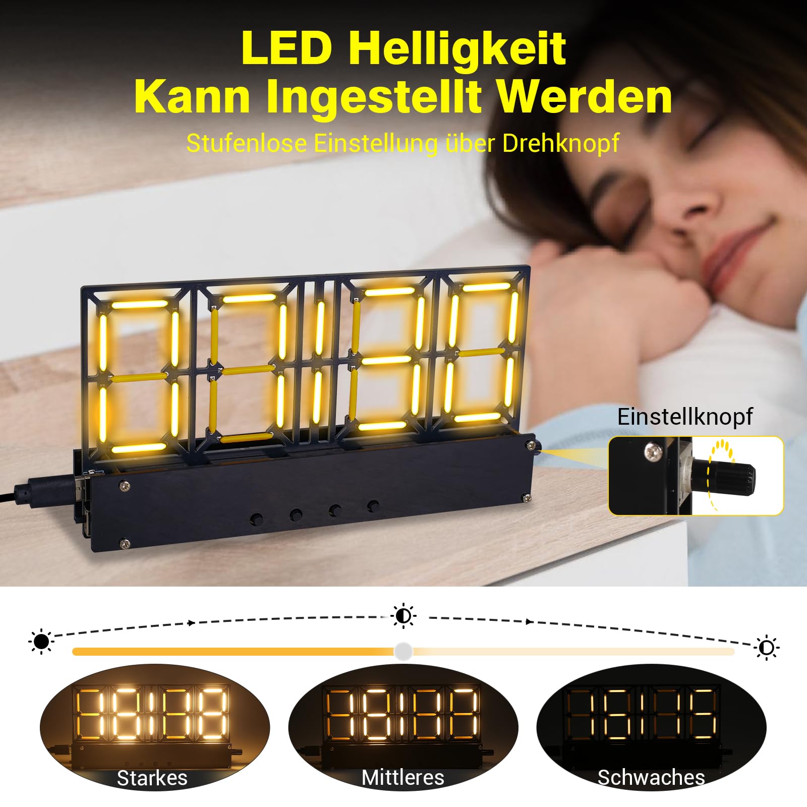 Kit Orologio Digitale con Display LED 4 Cifre - Kit Saldatura per Principianti, Luminosità Regolabile, Visualizzazione Data/Settimana, Pratica Elettronica Fai da Te per Appassionati