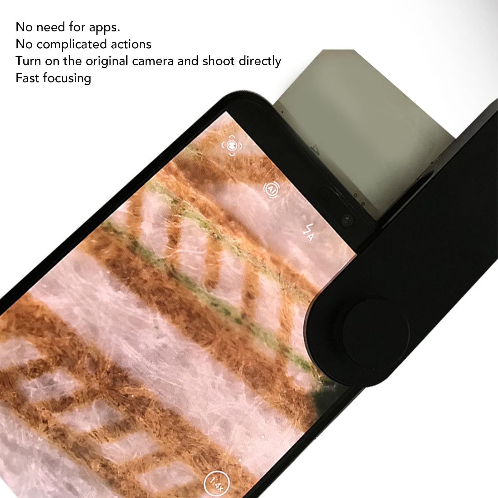 EMUKOEP Lente per Microscopio per Telefono Luce LED Universale Ad Alta Definizione 400X per Elettronica Biologica, Lega di Alluminio