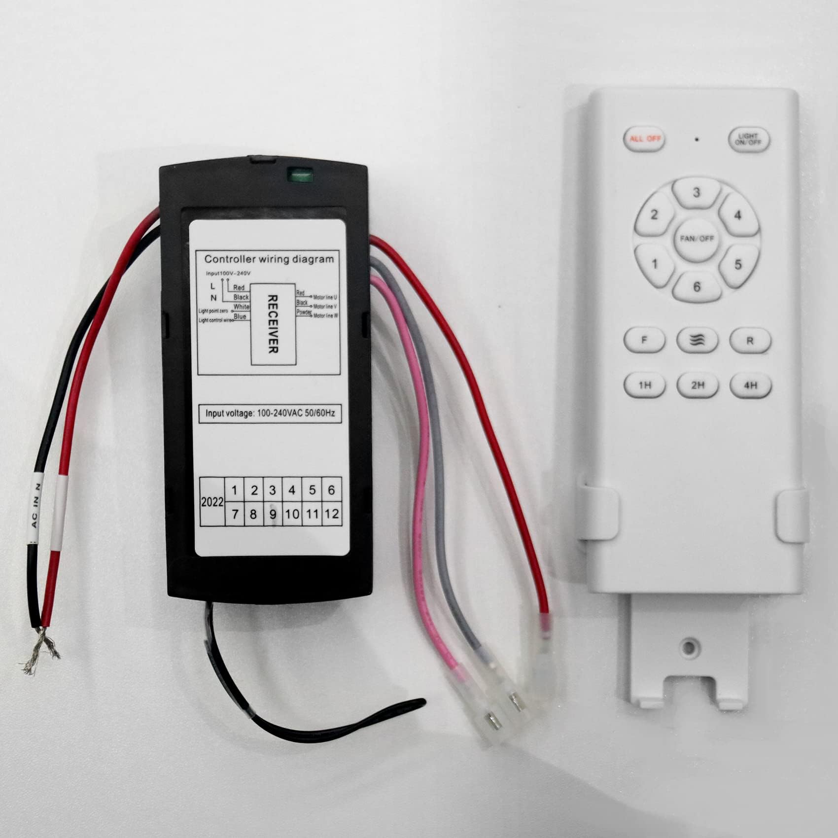 alescu Ceiling Fan Remote Control kit includes Receiver