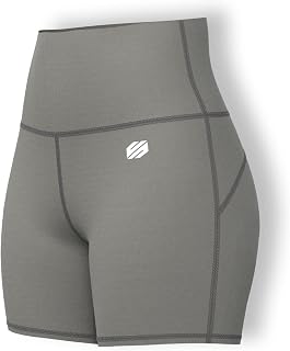 Sfytt Women's 6" High Waist Biker Shorts - Workout Yoga Running Gym Compression Spandex Booty Shorts - Polyester Exercise Price In India