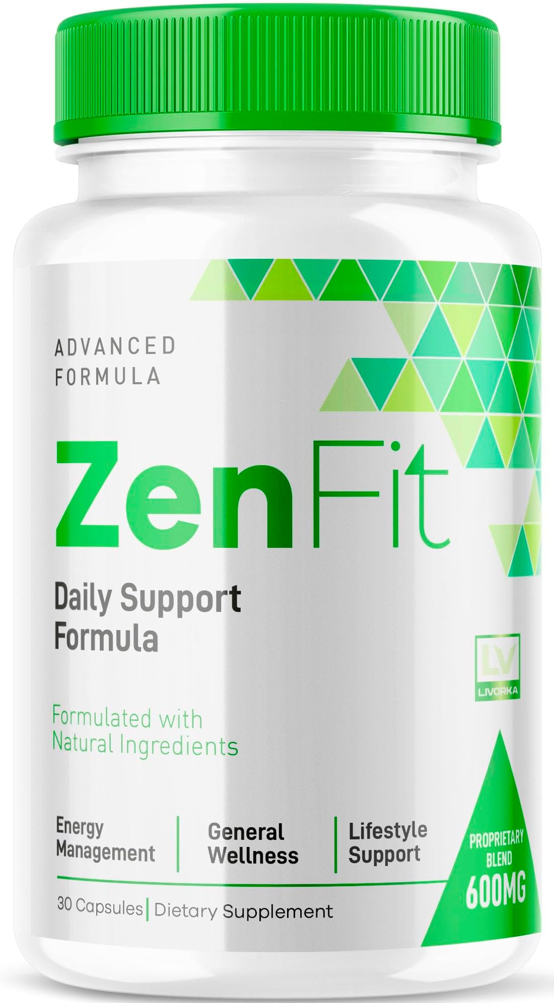 LIVORKA Zenfit Capsules, Zenfit Supplement, Zenfit Pills, Zenfit Natural Supplements, ZenFit, Zenfit Advanced Formula, 30 Capsules for 1 Month