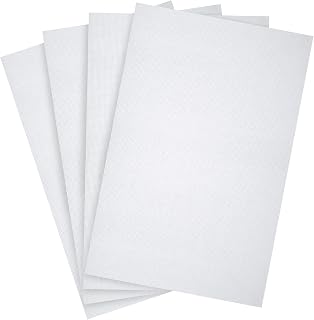 Caydo 4 Pieces 18 Count Aida Cloth Cross Stitch Fabric Embroidery Cloth, White