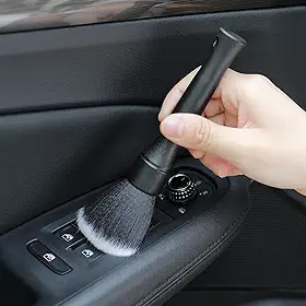 Escova de limpeza de carro, escova de espanador interior de carro para aberturas e fendas do painel do carro, ferramenta de limpeza de poeira para saída de ar (curta)