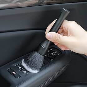 Escova de limpeza de carro, escova de espanador interior de carro para aberturas e fendas do painel do carro, ferramenta de limpeza de poeira para saída de ar (curta)