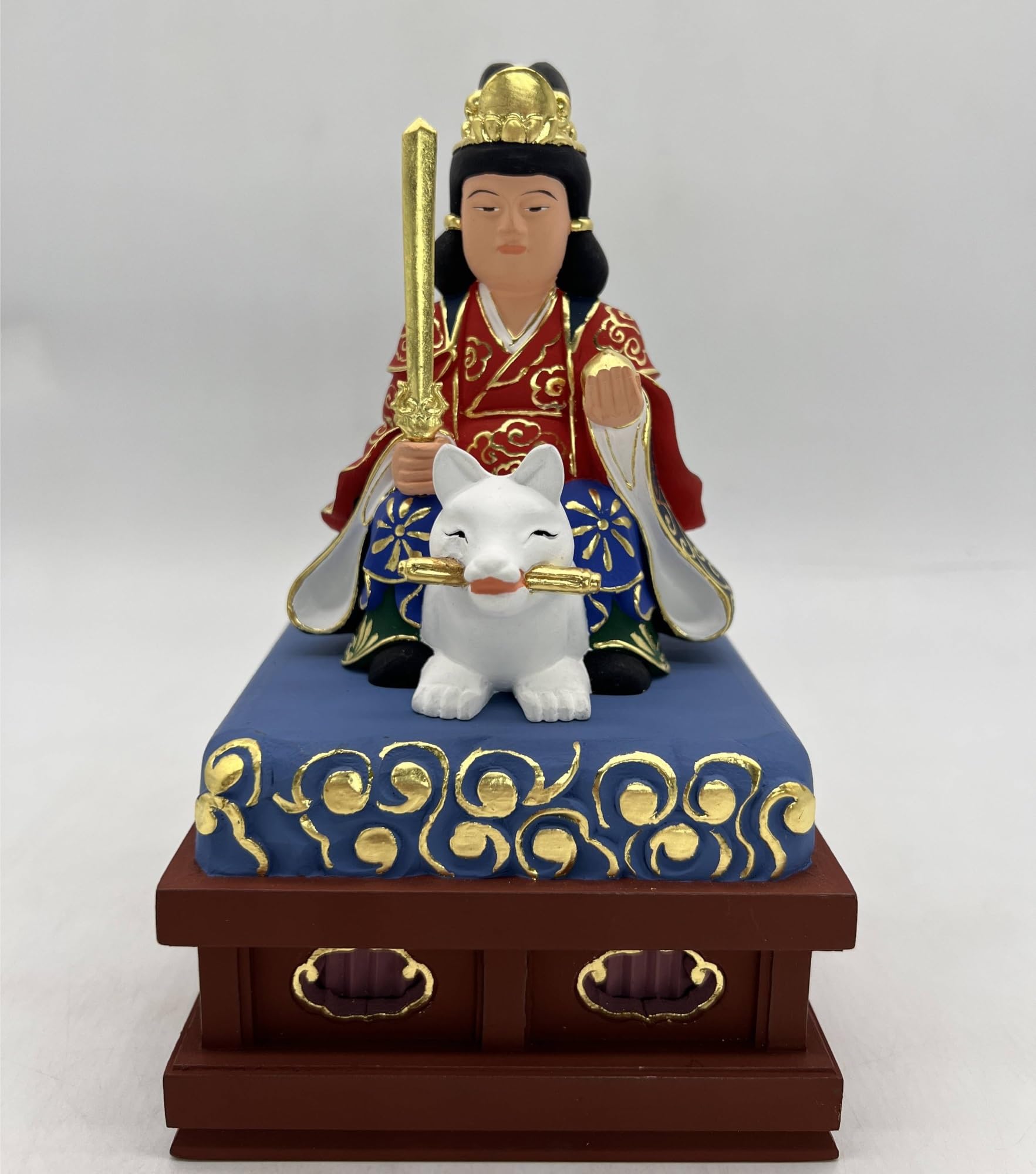 Amazon｜仏像 荼吉尼天 荼枳尼天 稲荷大明神 騎狐像 お稲荷さん お稲荷 