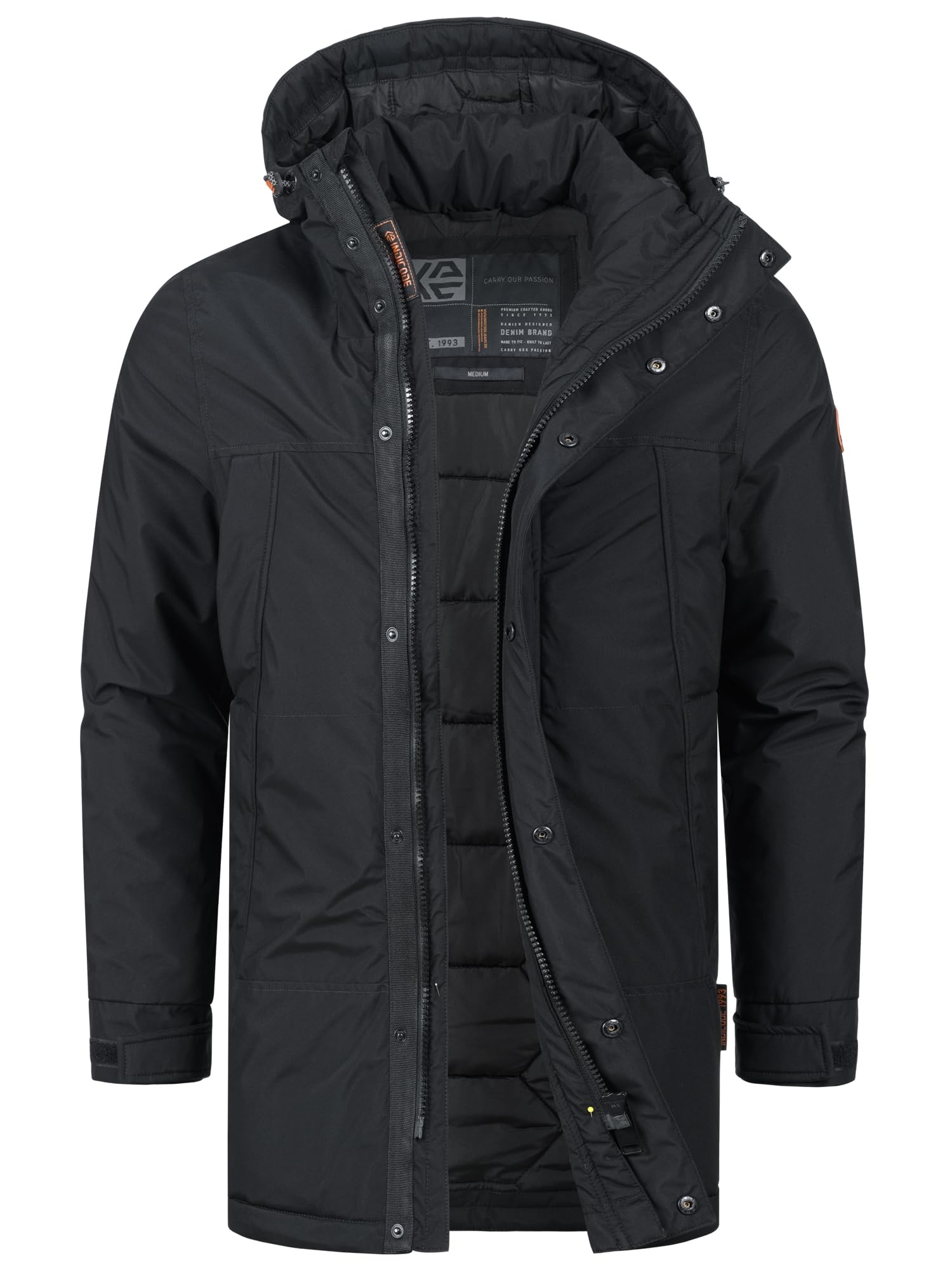 Indicode Herren INBenyot Parka Herrenjacke Übergangsjacke mit Kapuze