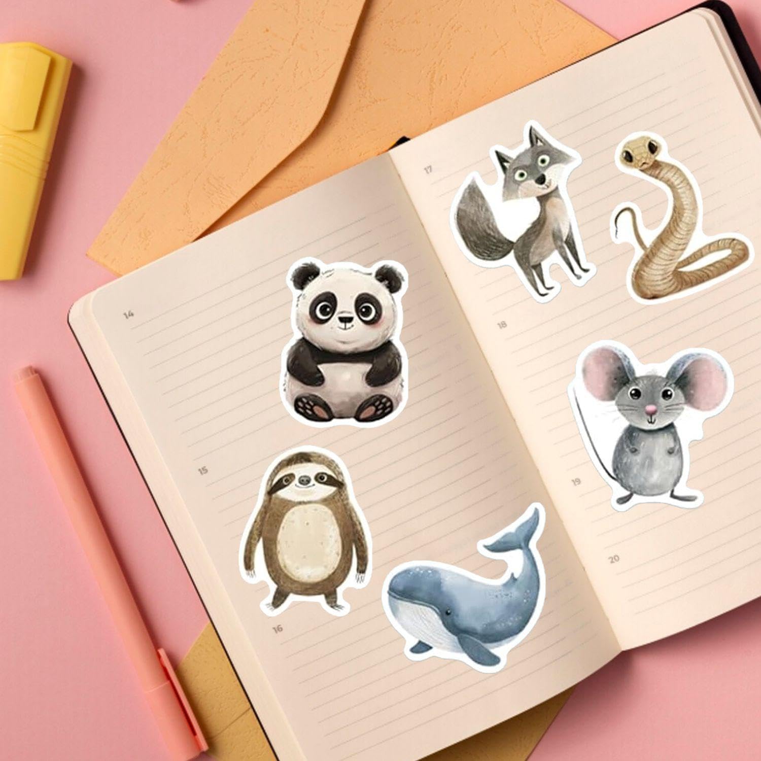 EOWVISN 100 Animal Stickers, Diy Creative Stickers, Waterproof Graffiti Stickers, Cartoon Decorative Stickers - Image 3