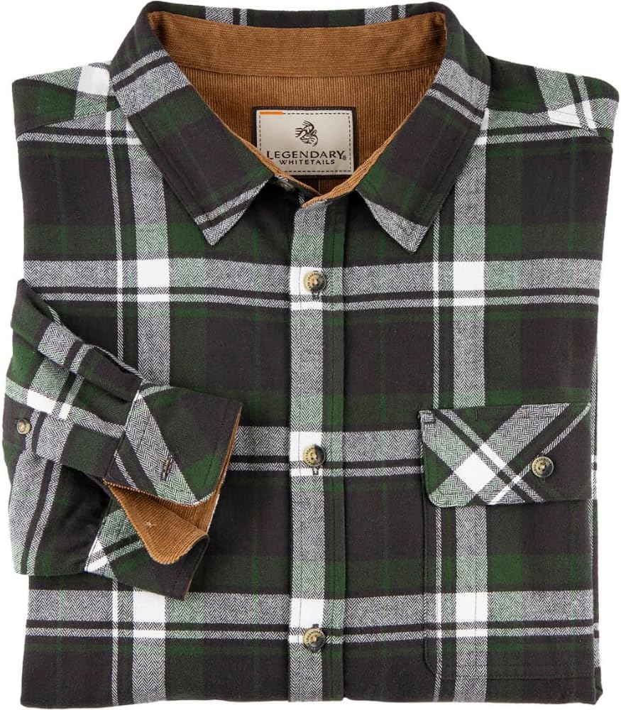 Legendary Whitetails Mens Long Sleeve Button Down 100% Cotton Flannel Shirt - Image 5