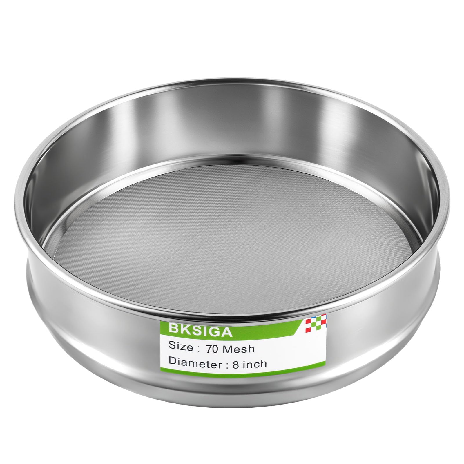 304 Stainless Steel Lab Sieves Pan,8" Diameter Standard Sieve Pan for Industrial Laboratory Homes — Amazon image 4