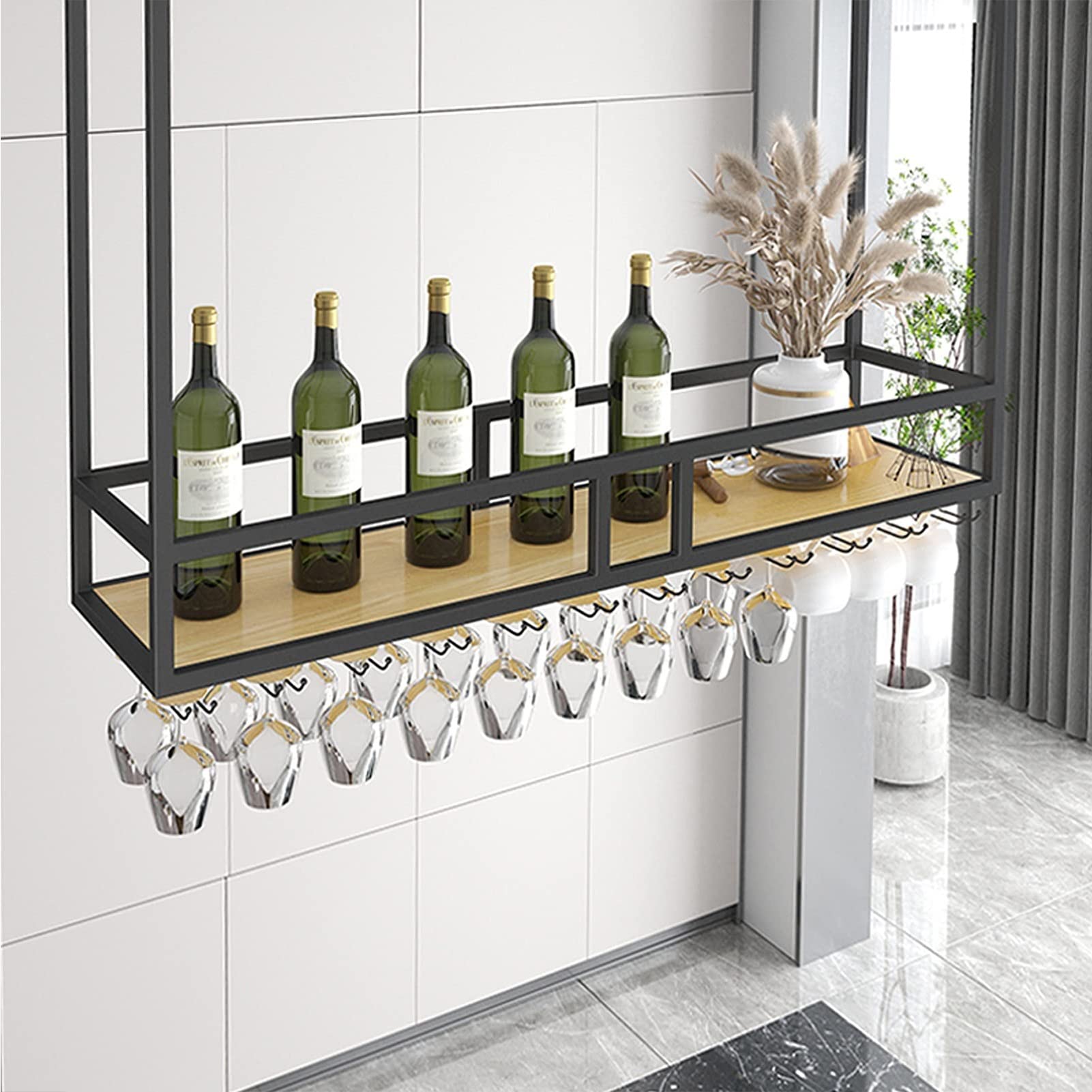 Porte-verres à vin suspendu au plafond pour sublimer votre bar ou cuisine dînatoire