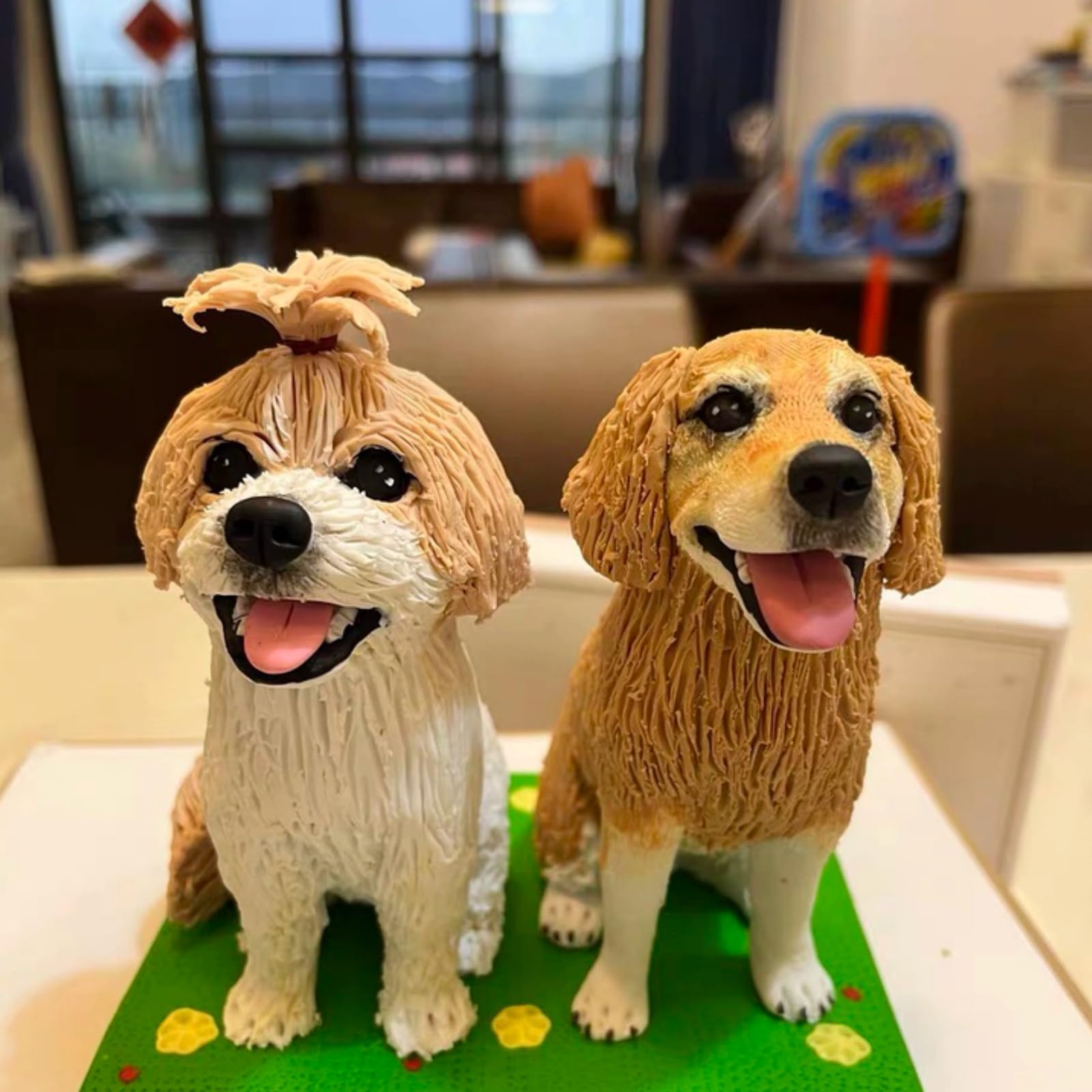 Figura Personalizada por Foto, Estatua 100% Hecha a Mano de Arcilla Polimérica, Muñeco Retrato a Medida, Regalo Original para Tarta de Boda, Cumpleaños, Mascotas y Compañeros (8-20 cm)