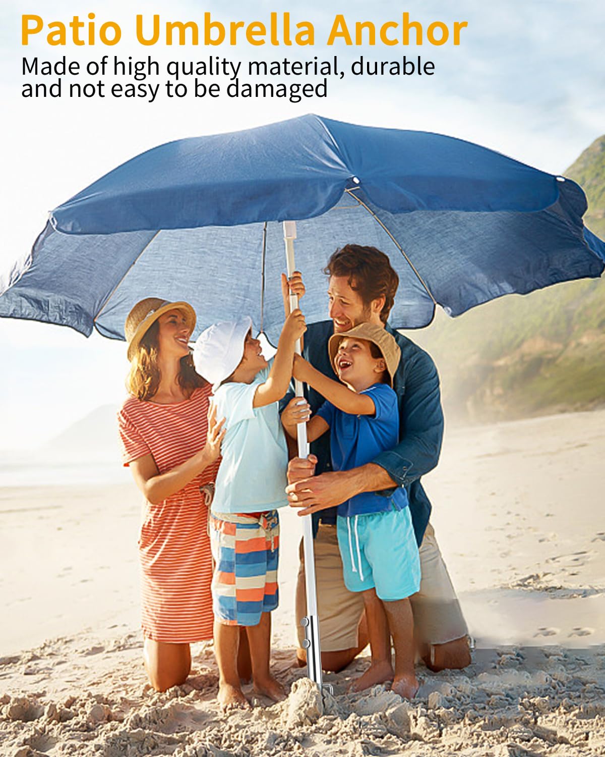 HLFMQZEI Pied De Parasol De Plage, Pied De Parasol Avec Fil De Pelouse