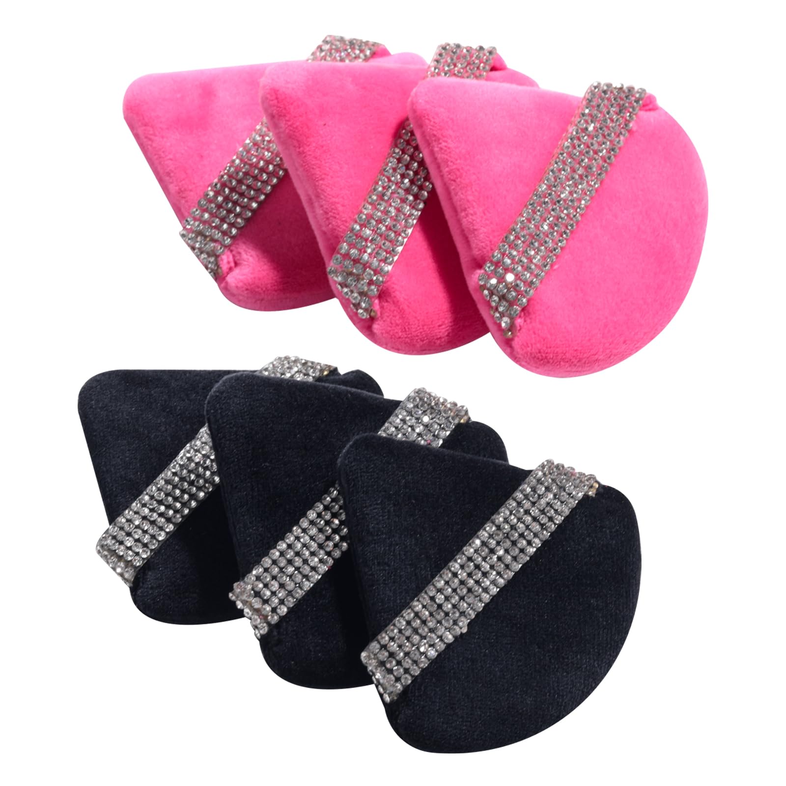 BS-MALLPowder Puff Triangle Powder Puff Washable Reusable Bake Loose Powder Cosmetic Foundation Sponge Mineral Powder Pack of 6