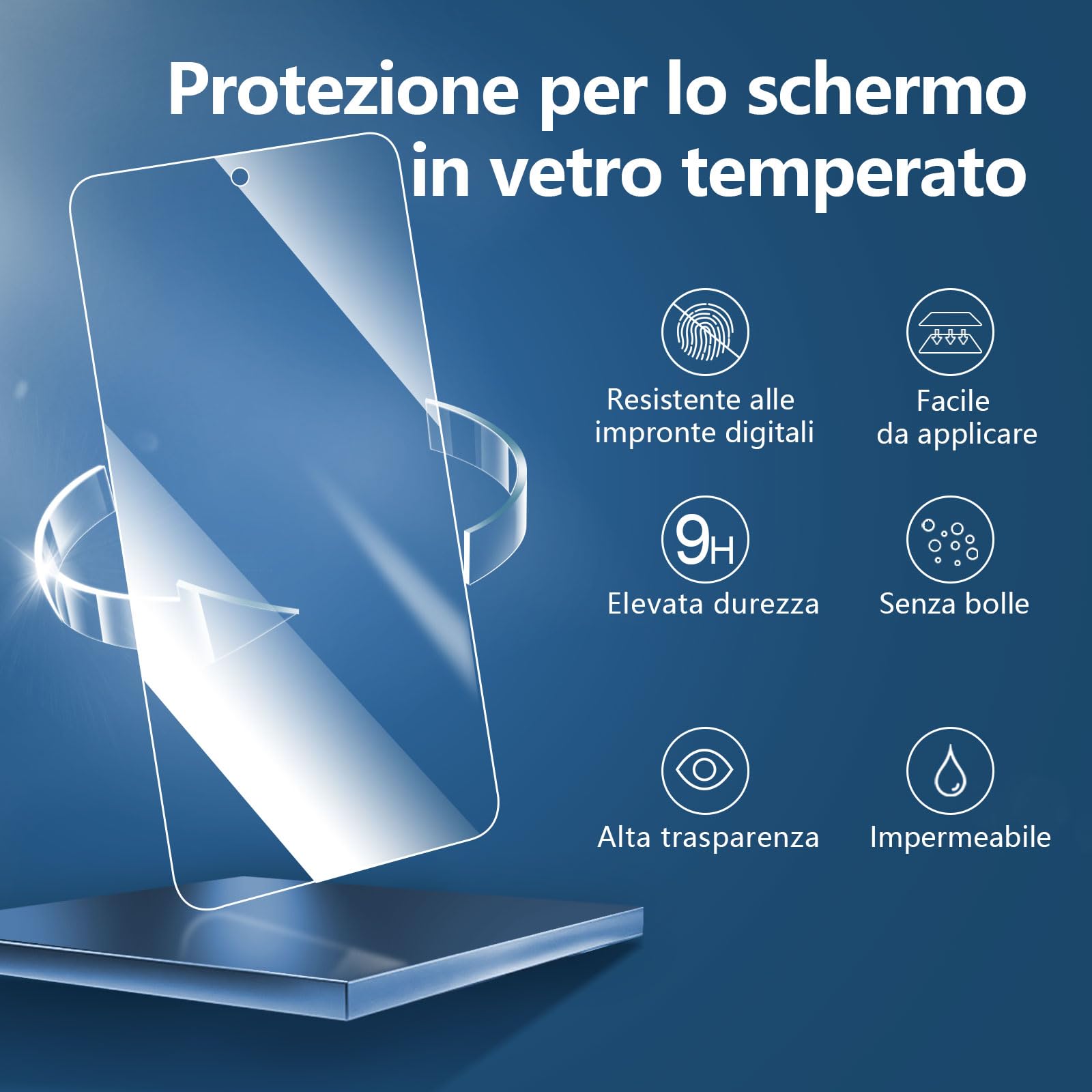 NEW'C 3 Pezzi, Vetro Temperato per Xiaomi Redmi 15 5G/4G, Xiaomi POCO M7 4G, POCO M7 Plus 5G, Pellicola Prottetiva Anti Graffio, Anti-Impronte, Senza Bolle, Durezza 9H, 0,33mm Ultra Trasparente