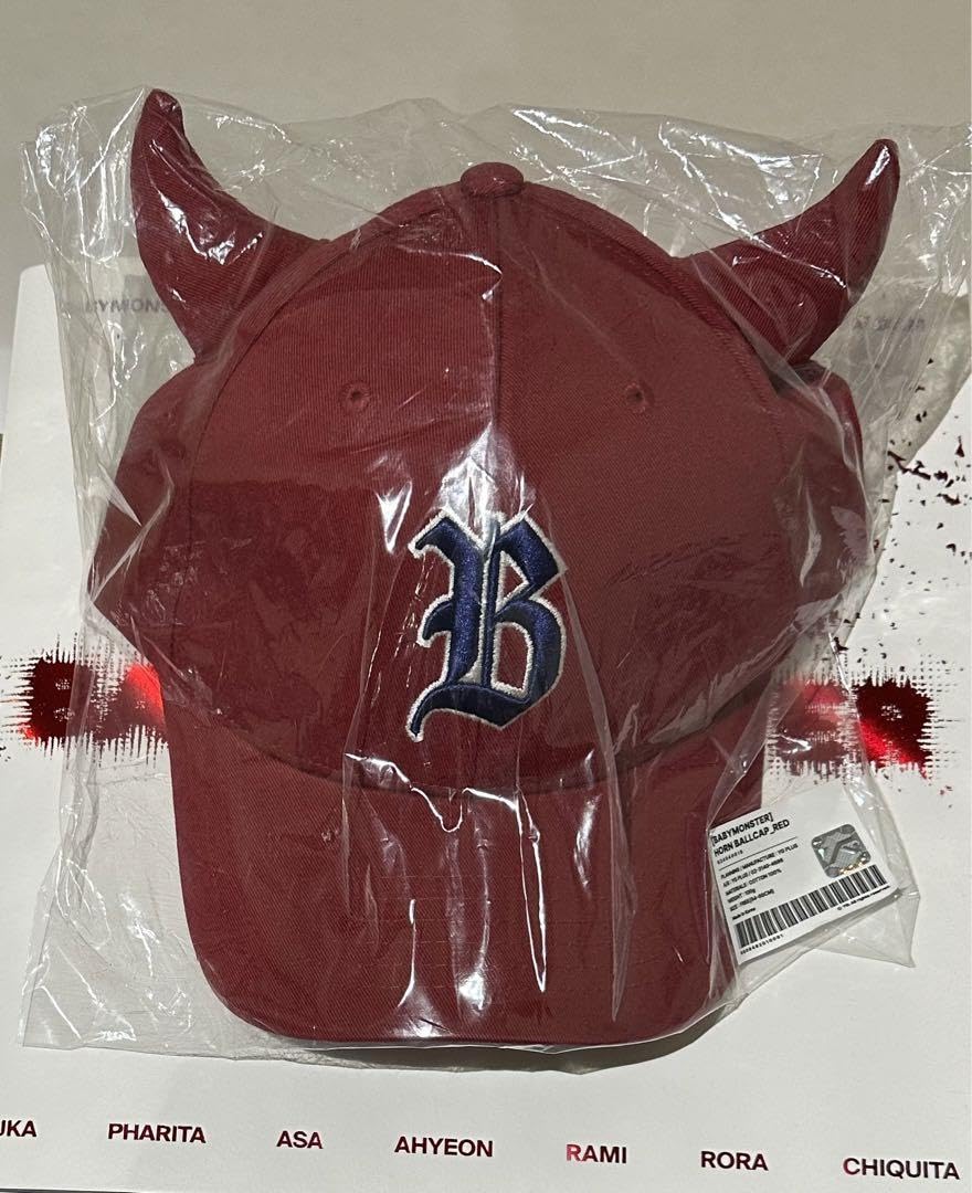 BABYMONSTER HORN BALLCAP レッド キャップ 帽子