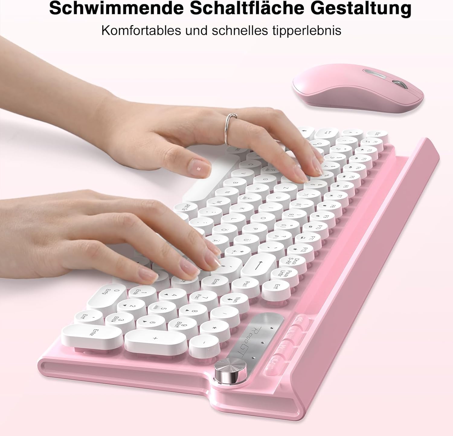 RaceGT Wireless Mouse and Keyboard Pink - Detail