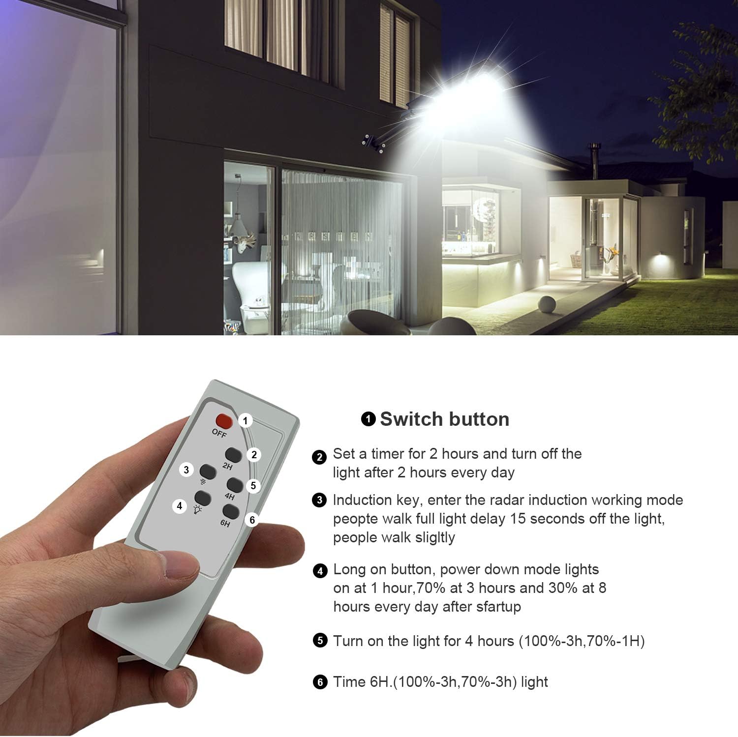 Frее Shірріng оƒƒеr 2 Pack Solar Street Light, 6000LM LED Solar Power Street Lamp Outdoor Dusk to Dawn for Parking Lot, Yard, Garage and Garden