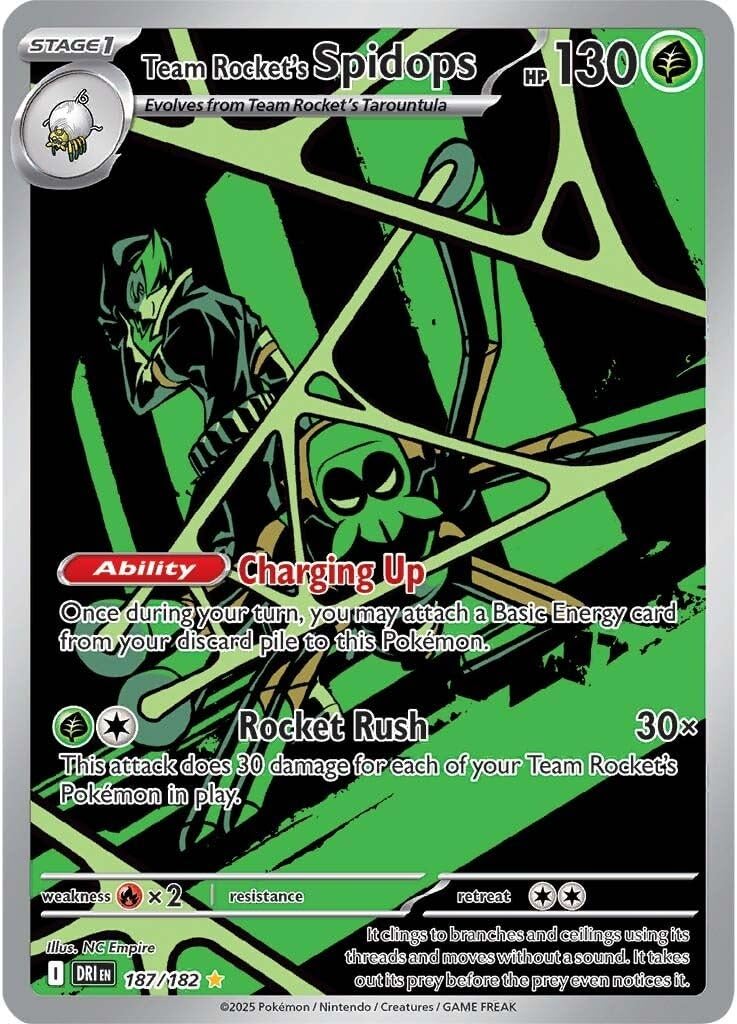 Team Rocket's Spidops 187/182 – Destined Rivals Illustration Rare