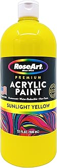 Cra-Z-ArtRoseArt Acrylic Paint Sunlight Yellow 32oz Bottle