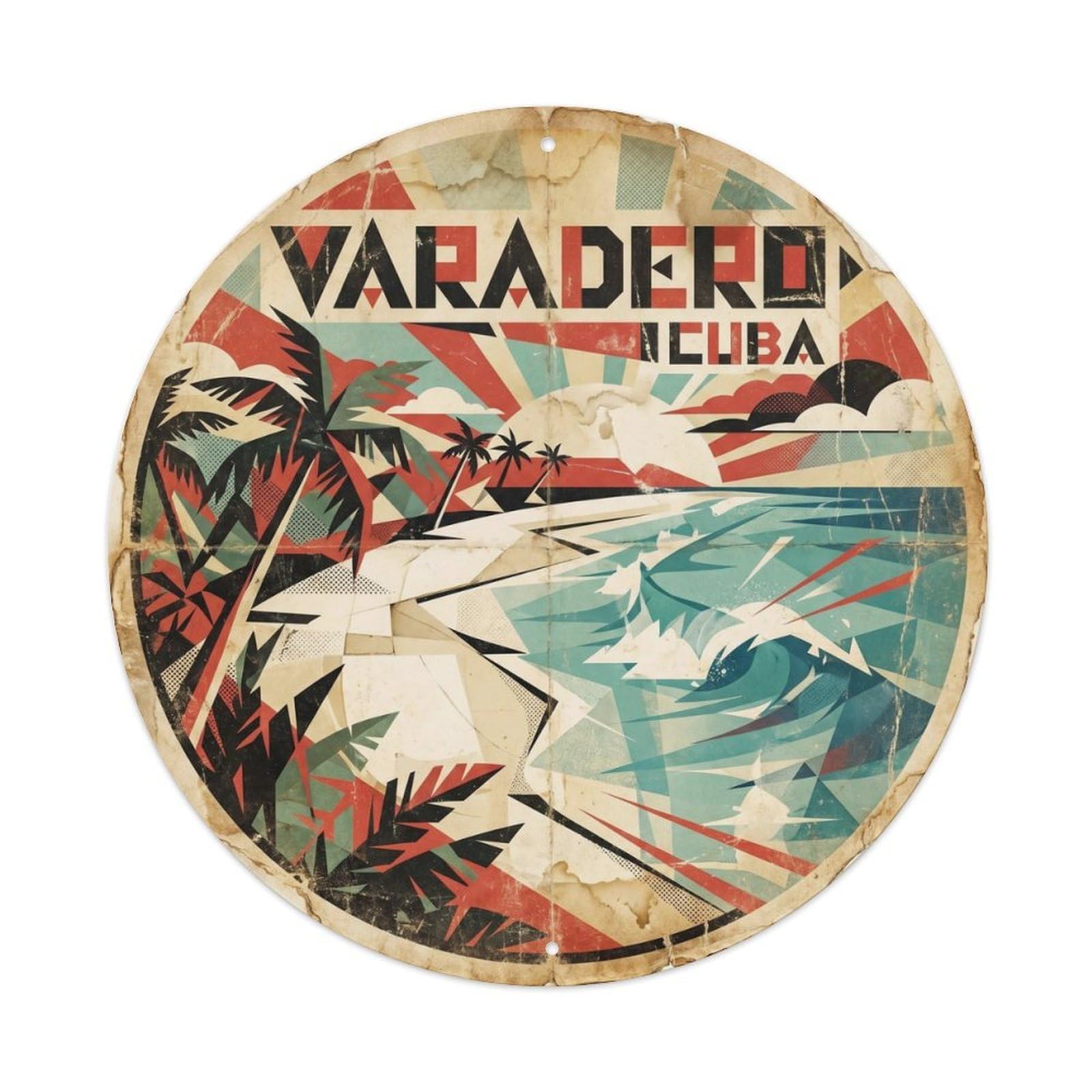 Varadero Seaside Scenery Constructivist Travel Metal Tin Sign