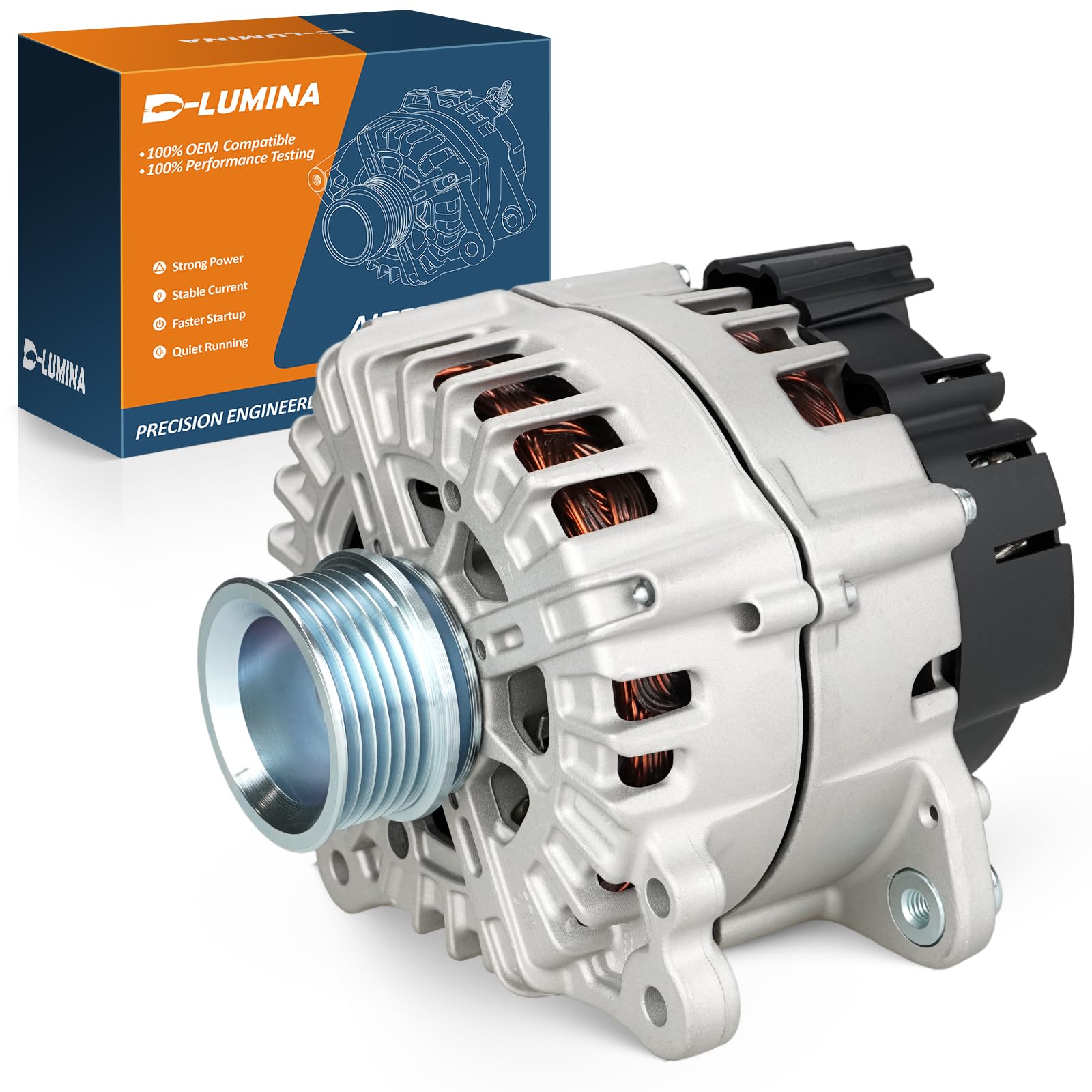 11821 220A Alternator for Audi Q7 2013-2015 3.0L V6 Supercharged | 12V Charging Assembly with 6-Groove Pulley; Replaces FG23S065 06E903023B A3123 439816 440470