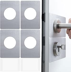 UFURMATE Door Lock Repair Plate, 4Pcs Stainless Steel Door Knobs