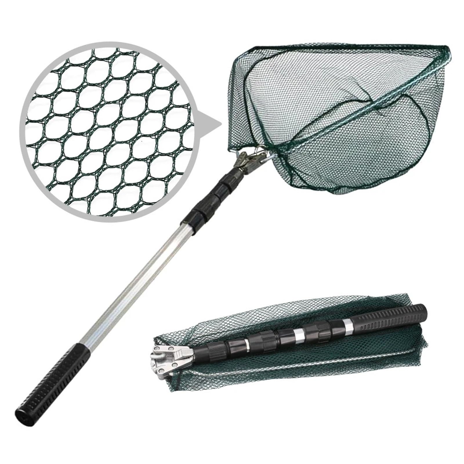 Retino da Pesca Guadino da pesca con manico telescopico Rete d'acqua dolce for uomo donna Estendibile fino a 42-130 cm per Pesci in Corsi d'acqua
