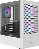 GAMDIAS TALOS E3 MESH WH White RGB Mid-Tower PC Case - Tempered Glass, 3x120mm ARGB Fans, Superior Airflow & PSU Shroud